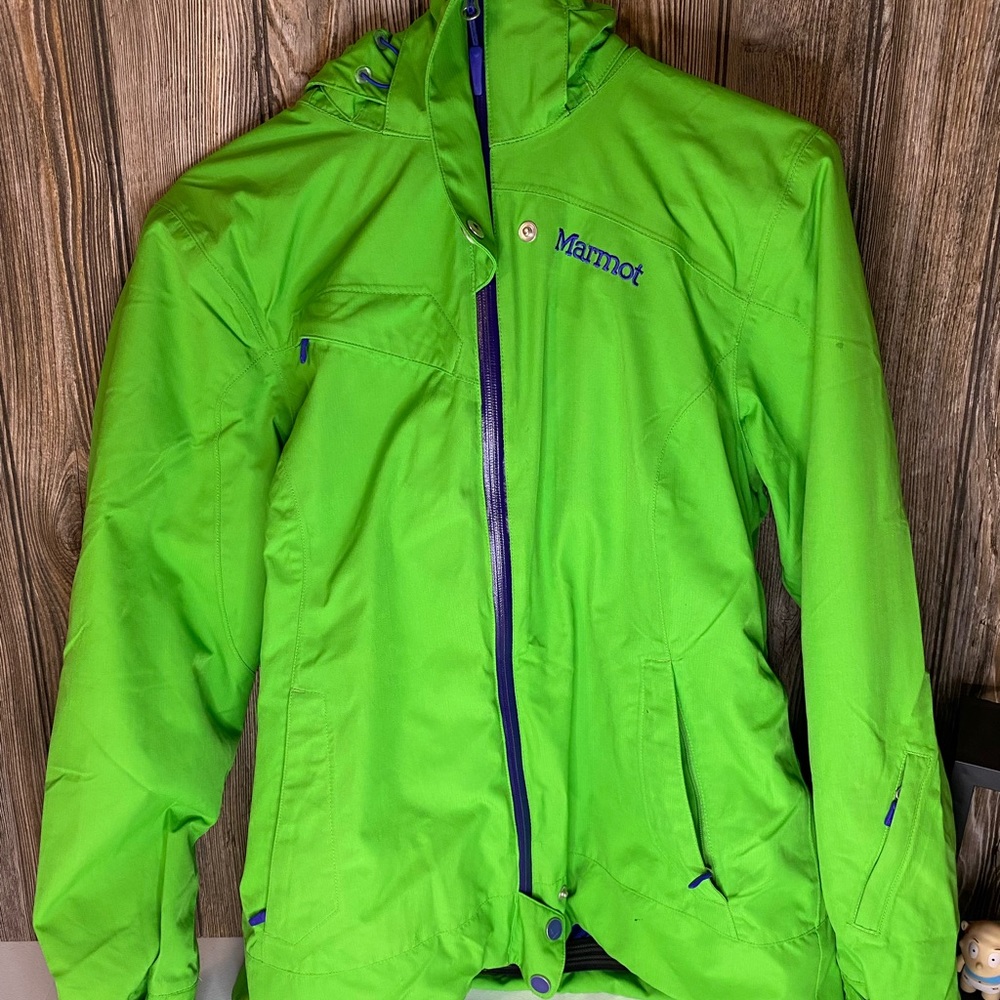 MARMOT Membrain Womens Purple Green Jacket  Coat Sz Large L